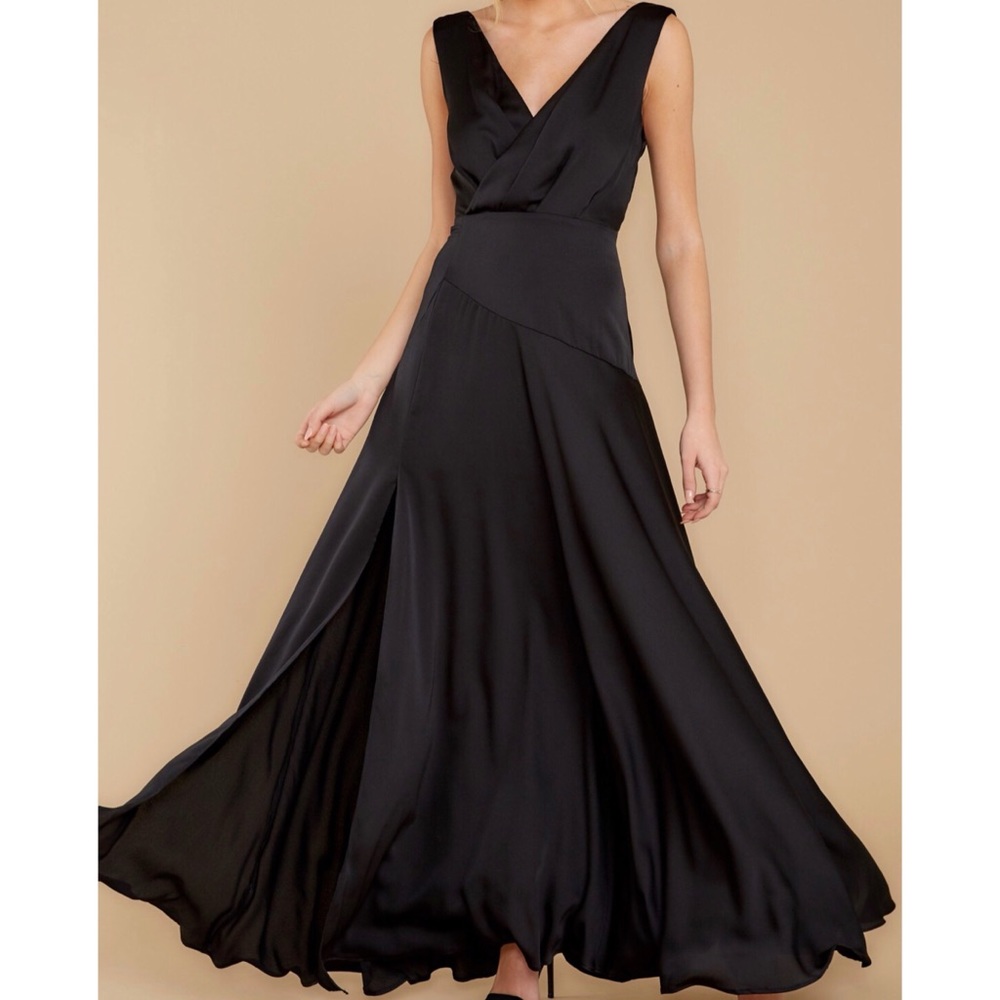 Black maxi evening dress